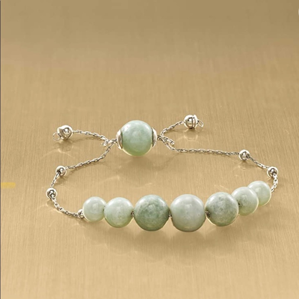 Sterling Silver and Jade - Bracelet